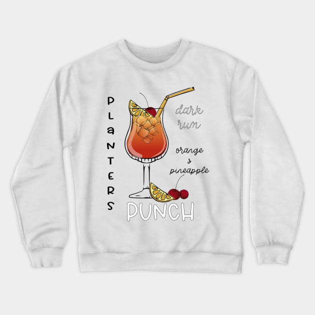 Cocktail Sign F Crewneck Sweatshirt by Jean Plout Designs